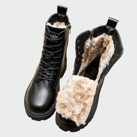 Lina - Botines Cálidos de Cuero Sintético